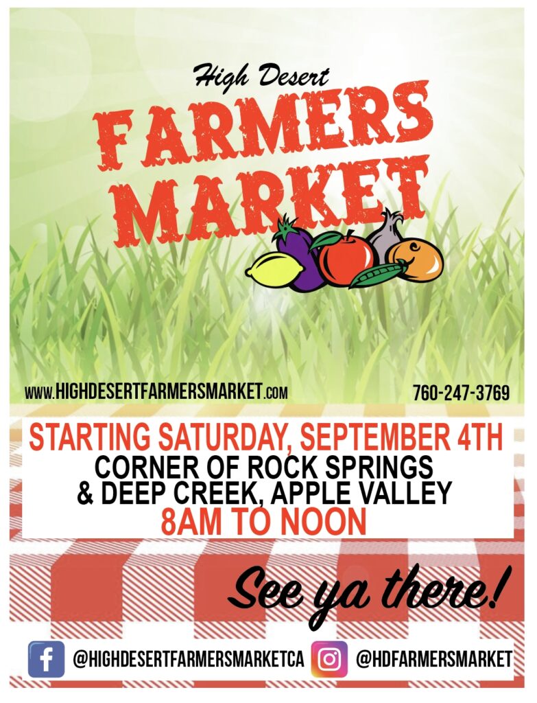 High Desert Farmers Market - From our Farmers' Gardens' to You