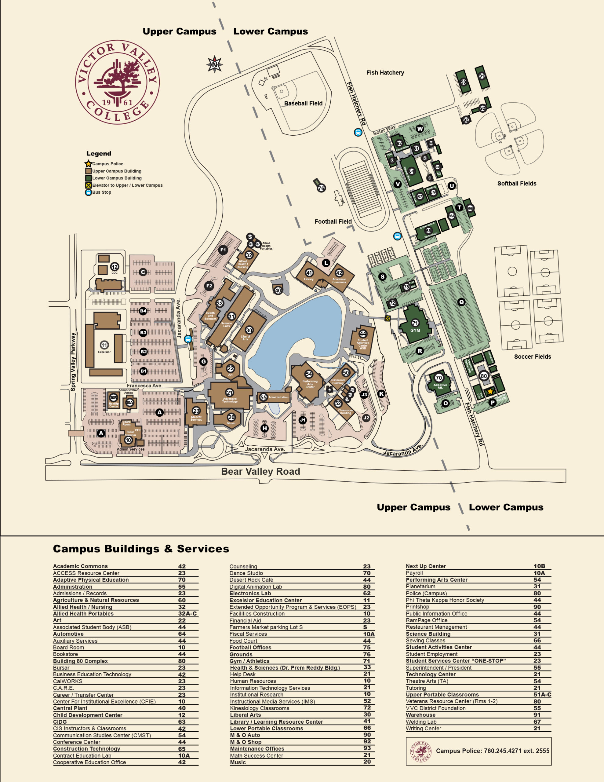 Victor Valley College Campus map