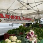 The Angel Farms tent full of fresh produce