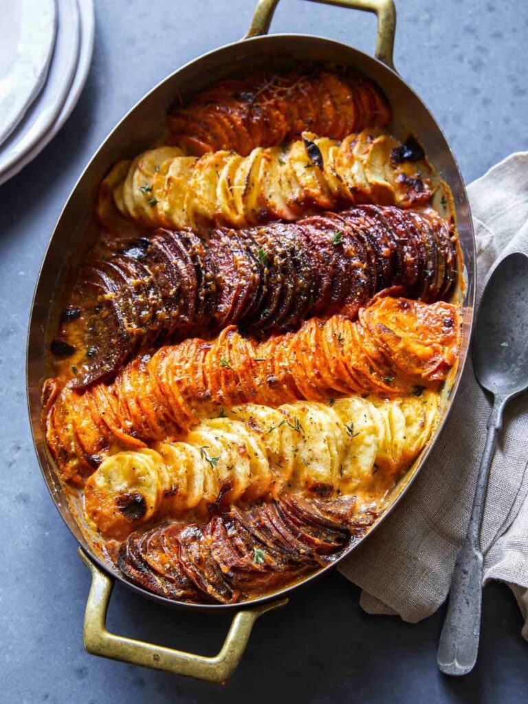 CHEESY ROOT VEGETABLE GRATIN - High Desert Farmers Market