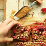 10-ingredient-Strawberry-Rhubarb-Crumble-Bars-Vegan-Glutenfree-rhubarb-dessert-recipe-healthy