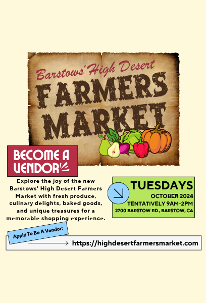 Barstows' High Desert Farmers Market flyer